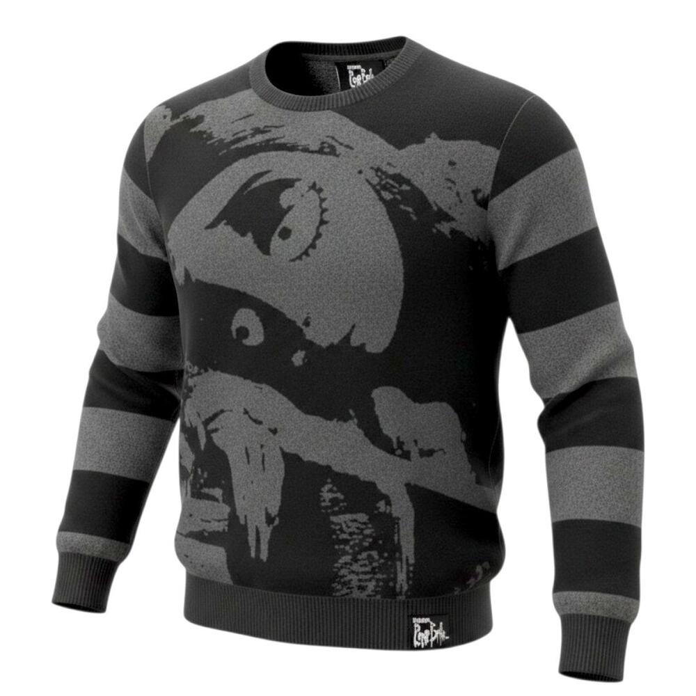 Killstar x Corpse Bride Emily Striped Knit Jumper M NWT - Picture 2 of 9